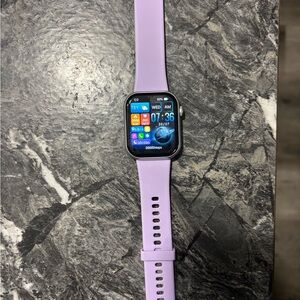Smartwatch with Lavender Strap